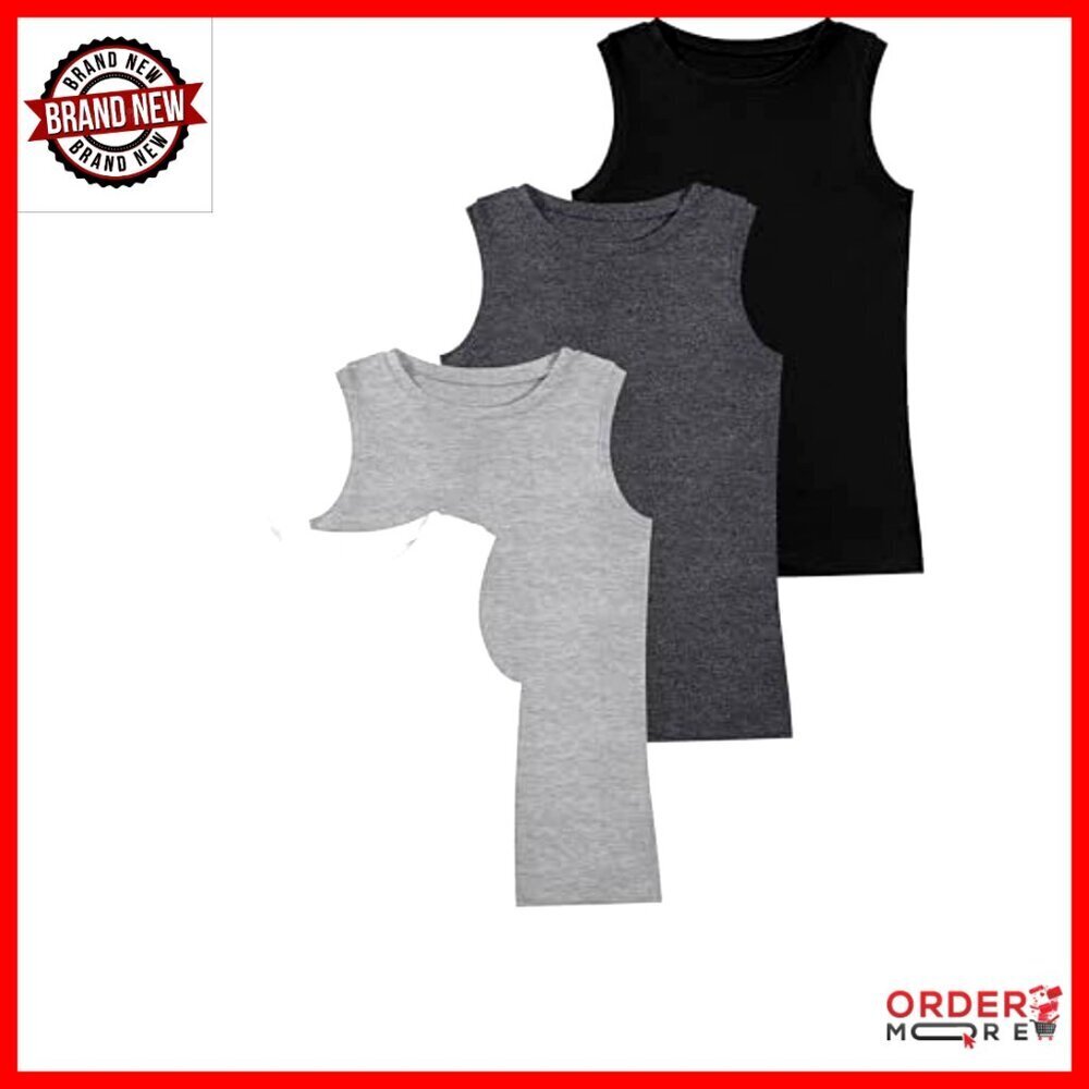 Sleeveless Tops 4 Pack Loose Fit Tunic Tank Tops Casual Summer Essential - Picture 4 of 7